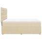 vidaXL Boxspringbett mit Matratze Creme 160x200 cm Stoff vidaXL Boxspringbett mit Matratze Creme 160x200 cm Stoff