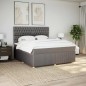vidaXL Boxspringbett mit Matratze Taupe 180x200 cm Stoff vidaXL Boxspringbett mit Matratze Taupe 180x200 cm Stoff