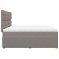 vidaXL Boxspringbett mit Matratze Taupe 180x200 cm Stoff vidaXL Boxspringbett mit Matratze Taupe 180x200 cm Stoff