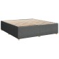 vidaXL Boxspringbett mit Matratze Dunkelgrau 200x200 cm Stoff vidaXL Boxspringbett mit Matratze Dunkelgrau 200x200 cm Stoff