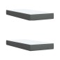 vidaXL Boxspringbett mit Matratze Dunkelgrau 200x200 cm Stoff vidaXL Boxspringbett mit Matratze Dunkelgrau 200x200 cm Stoff