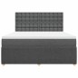 vidaXL Boxspringbett mit Matratze Dunkelgrau 180x200 cm Stoff vidaXL Boxspringbett mit Matratze Dunkelgrau 180x200 cm Stoff
