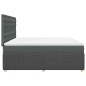 vidaXL Boxspringbett mit Matratze Dunkelgrau 180x200 cm Stoff vidaXL Boxspringbett mit Matratze Dunkelgrau 180x200 cm Stoff