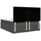 vidaXL Boxspringbett mit Matratze Dunkelgrau 180x200 cm Stoff vidaXL Boxspringbett mit Matratze Dunkelgrau 180x200 cm Stoff
