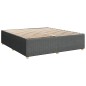vidaXL Boxspringbett mit Matratze Dunkelgrau 180x200 cm Stoff vidaXL Boxspringbett mit Matratze Dunkelgrau 180x200 cm Stoff