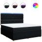 vidaXL Boxspringbett mit Matratze Schwarz 180x200 cm Stoff vidaXL Boxspringbett mit Matratze Schwarz 180x200 cm Stoff