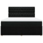 vidaXL Boxspringbett mit Matratze Schwarz 180x200 cm Stoff vidaXL Boxspringbett mit Matratze Schwarz 180x200 cm Stoff