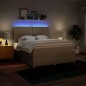 vidaXL Boxspringbett mit Matratze Creme 180x200 cm Stoff vidaXL Boxspringbett mit Matratze Creme 180x200 cm Stoff