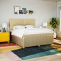 vidaXL Boxspringbett mit Matratze Creme 180x200 cm Stoff vidaXL Boxspringbett mit Matratze Creme 180x200 cm Stoff