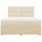 vidaXL Boxspringbett mit Matratze Creme 180x200 cm Stoff vidaXL Boxspringbett mit Matratze Creme 180x200 cm Stoff