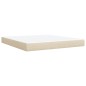 vidaXL Boxspringbett mit Matratze Creme 180x200 cm Stoff vidaXL Boxspringbett mit Matratze Creme 180x200 cm Stoff