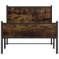 vidaXL Metallbett ohne Matratze Räuchereiche 100x200 cm