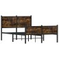 vidaXL Metallbett ohne Matratze Räuchereiche 120x190 cm vidaXL Metallbett ohne Matratze Räuchereiche 120x190 cm
