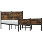 vidaXL Metallbett ohne Matratze Räuchereiche 120x190 cm vidaXL Metallbett ohne Matratze Räuchereiche 120x190 cm