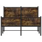 vidaXL Metallbett ohne Matratze Räuchereiche 120x190 cm vidaXL Metallbett ohne Matratze Räuchereiche 120x190 cm
