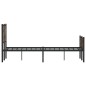 vidaXL Metallbett ohne Matratze Räuchereiche 120x190 cm vidaXL Metallbett ohne Matratze Räuchereiche 120x190 cm