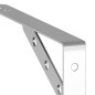 vidaXL Regalträger 4 Stk. 23,5x2,5x15,5 cm Silbern Edelstahl vidaXL Regalträger 4 Stk. 23,5x2,5x15,5 cm Silbern Edelstahl