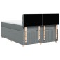 vidaXL Boxspringbett mit Matratze Hellgrau 160x200 cm Stoff vidaXL Boxspringbett mit Matratze Hellgrau 160x200 cm Stoff