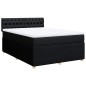 vidaXL Boxspringbett mit Matratze Schwarz 160x200 cm Stoff vidaXL Boxspringbett mit Matratze Schwarz 160x200 cm Stoff