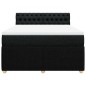 vidaXL Boxspringbett mit Matratze Schwarz 160x200 cm Stoff vidaXL Boxspringbett mit Matratze Schwarz 160x200 cm Stoff