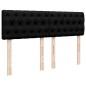 vidaXL Boxspringbett mit Matratze Schwarz 160x200 cm Stoff vidaXL Boxspringbett mit Matratze Schwarz 160x200 cm Stoff