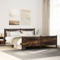 vidaXL Metallbett ohne Matratze Räuchereiche 193x203 cm vidaXL Metallbett ohne Matratze Räuchereiche 193x203 cm