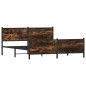vidaXL Metallbett ohne Matratze Räuchereiche 193x203 cm vidaXL Metallbett ohne Matratze Räuchereiche 193x203 cm