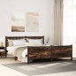 vidaXL Metallbett ohne Matratze Räuchereiche 180x200 cm vidaXL Metallbett ohne Matratze Räuchereiche 180x200 cm