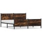 vidaXL Metallbett ohne Matratze Räuchereiche 180x200 cm vidaXL Metallbett ohne Matratze Räuchereiche 180x200 cm