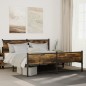 vidaXL Metallbett ohne Matratze Räuchereiche 183x213 cm vidaXL Metallbett ohne Matratze Räuchereiche 183x213 cm