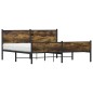 vidaXL Metallbett ohne Matratze Räuchereiche 183x213 cm vidaXL Metallbett ohne Matratze Räuchereiche 183x213 cm