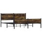 vidaXL Metallbett ohne Matratze Räuchereiche 183x213 cm vidaXL Metallbett ohne Matratze Räuchereiche 183x213 cm