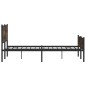 vidaXL Metallbett ohne Matratze Räuchereiche 183x213 cm vidaXL Metallbett ohne Matratze Räuchereiche 183x213 cm