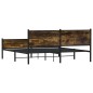 vidaXL Metallbett ohne Matratze Räuchereiche 183x213 cm vidaXL Metallbett ohne Matratze Räuchereiche 183x213 cm