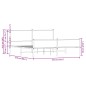 vidaXL Metallbett ohne Matratze Räuchereiche 183x213 cm vidaXL Metallbett ohne Matratze Räuchereiche 183x213 cm