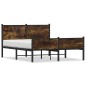 vidaXL Metallbett ohne Matratze Räuchereiche 140x200 cm vidaXL Metallbett ohne Matratze Räuchereiche 140x200 cm