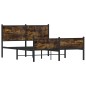 vidaXL Metallbett ohne Matratze Räuchereiche 140x200 cm vidaXL Metallbett ohne Matratze Räuchereiche 140x200 cm