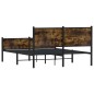vidaXL Metallbett ohne Matratze Räuchereiche 140x200 cm vidaXL Metallbett ohne Matratze Räuchereiche 140x200 cm
