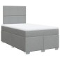 vidaXL Boxspringbett mit Matratze Hellgrau 120x200 cm Stoff vidaXL Boxspringbett mit Matratze Hellgrau 120x200 cm Stoff