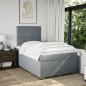 vidaXL Boxspringbett mit Matratze Hellgrau 120x200 cm Stoff vidaXL Boxspringbett mit Matratze Hellgrau 120x200 cm Stoff