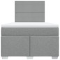 vidaXL Boxspringbett mit Matratze Hellgrau 120x200 cm Stoff vidaXL Boxspringbett mit Matratze Hellgrau 120x200 cm Stoff