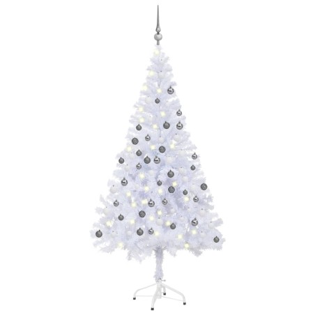 Künstlicher Weihnachtsbaum mit LEDs & Kugeln 120 cm 230 Zweige