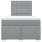 vidaXL Boxspringbett mit Matratze Hellgrau 120x200 cm Stoff vidaXL Boxspringbett mit Matratze Hellgrau 120x200 cm Stoff