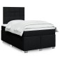 vidaXL Boxspringbett mit Matratze Schwarz 120x200 cm Stoff vidaXL Boxspringbett mit Matratze Schwarz 120x200 cm Stoff