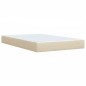 vidaXL Boxspringbett mit Matratze Creme 120x200 cm Stoff vidaXL Boxspringbett mit Matratze Creme 120x200 cm Stoff