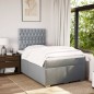vidaXL Boxspringbett mit Matratze Hellgrau 120x200 cm Stoff vidaXL Boxspringbett mit Matratze Hellgrau 120x200 cm Stoff