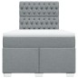 vidaXL Boxspringbett mit Matratze Hellgrau 120x200 cm Stoff vidaXL Boxspringbett mit Matratze Hellgrau 120x200 cm Stoff