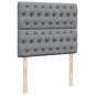 vidaXL Boxspringbett mit Matratze Hellgrau 120x200 cm Stoff vidaXL Boxspringbett mit Matratze Hellgrau 120x200 cm Stoff