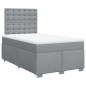 vidaXL Boxspringbett mit Matratze Hellgrau 120x200 cm Stoff vidaXL Boxspringbett mit Matratze Hellgrau 120x200 cm Stoff
