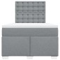 vidaXL Boxspringbett mit Matratze Hellgrau 120x200 cm Stoff vidaXL Boxspringbett mit Matratze Hellgrau 120x200 cm Stoff